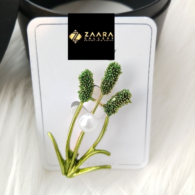 Picture of Trendy Stone & Metal Rose Brooch /Hijab Pin/ Saree Pin for Women (Imported) M-BRC-1218 - 1 Piece - Brooch - Brooch for Women - হিজাব পিন