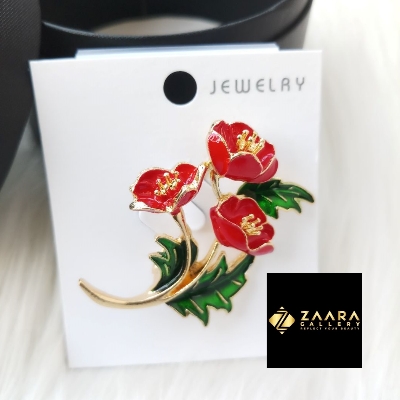 Picture of Metal Rose Brooch /Hijab Pin/ Saree Pin for Women (Imported) M-BRC-1171 - 1 Piece - Brooch - Brooch for Women - হিজাব পিন