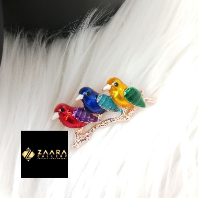 Picture of Multicolor Birds Brooch /Hijab Pin/ Saree Pin for Women (Imported) M-BRC-1177 - 1 Piece - Brooch - Brooch for Women - হিজাব পিন