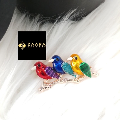 Picture of Multicolor Birds Brooch /Hijab Pin/ Saree Pin for Women (Imported) M-BRC-1177 - 1 Piece - Brooch - Brooch for Women - হিজাব পিন