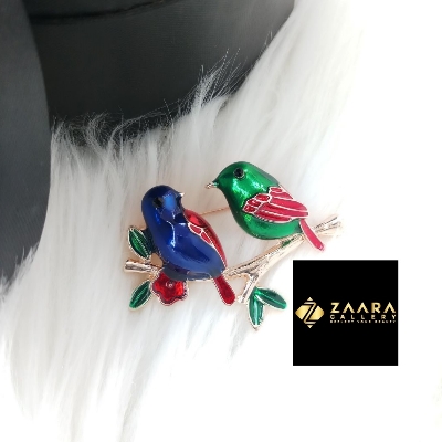 Picture of Multicolor Birds Brooch /Hijab Pin/ Saree Pin for Women (Imported) M-BRC-1176 - 1 Piece - Brooch - Brooch for Women - হিজাব পিন