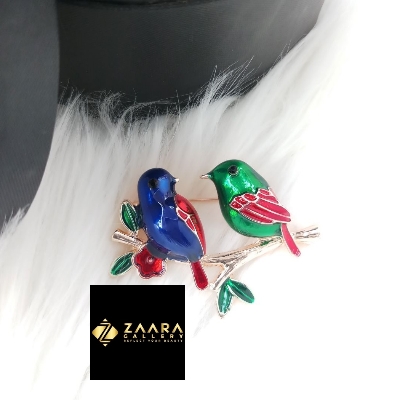 Picture of Multicolor Birds Brooch /Hijab Pin/ Saree Pin for Women (Imported) M-BRC-1176 - 1 Piece - Brooch - Brooch for Women - হিজাব পিন