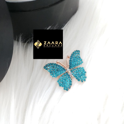 Picture of Stone Butterfly Brooch /Hijab Pin/ Saree Pin for Women (Imported) M-BRC-1178 - 1 Piece - Brooch - Brooch for Women - হিজাব পিন