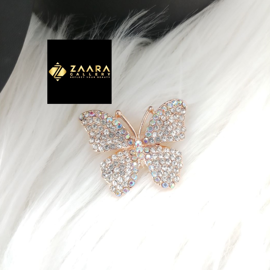 Picture of Stone Butterfly Brooch /Hijab Pin/ Saree Pin for Women (Imported) M-BRC-1178 - 1 Piece - Brooch - Brooch for Women - হিজাব পিন