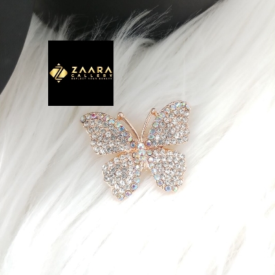 Picture of Stone Butterfly Brooch /Hijab Pin/ Saree Pin for Women (Imported) M-BRC-1178 - 1 Piece - Brooch - Brooch for Women - হিজাব পিন