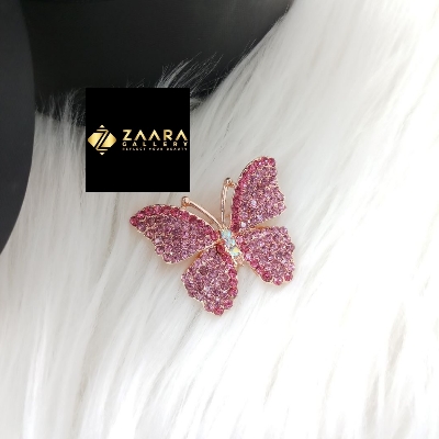 Picture of Stone Butterfly Brooch /Hijab Pin/ Saree Pin for Women (Imported) M-BRC-1178 - 1 Piece - Brooch - Brooch for Women - হিজাব পিন