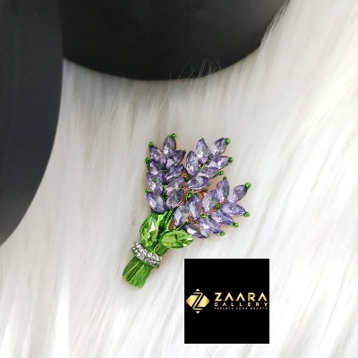 Picture of Metal & Stone Flower Brooch /Hijab Pin/ Saree Pin for Women (Imported) M-BRC-1182 - 1 Piece - Brooch - Brooch for Women - হিজাব পিন