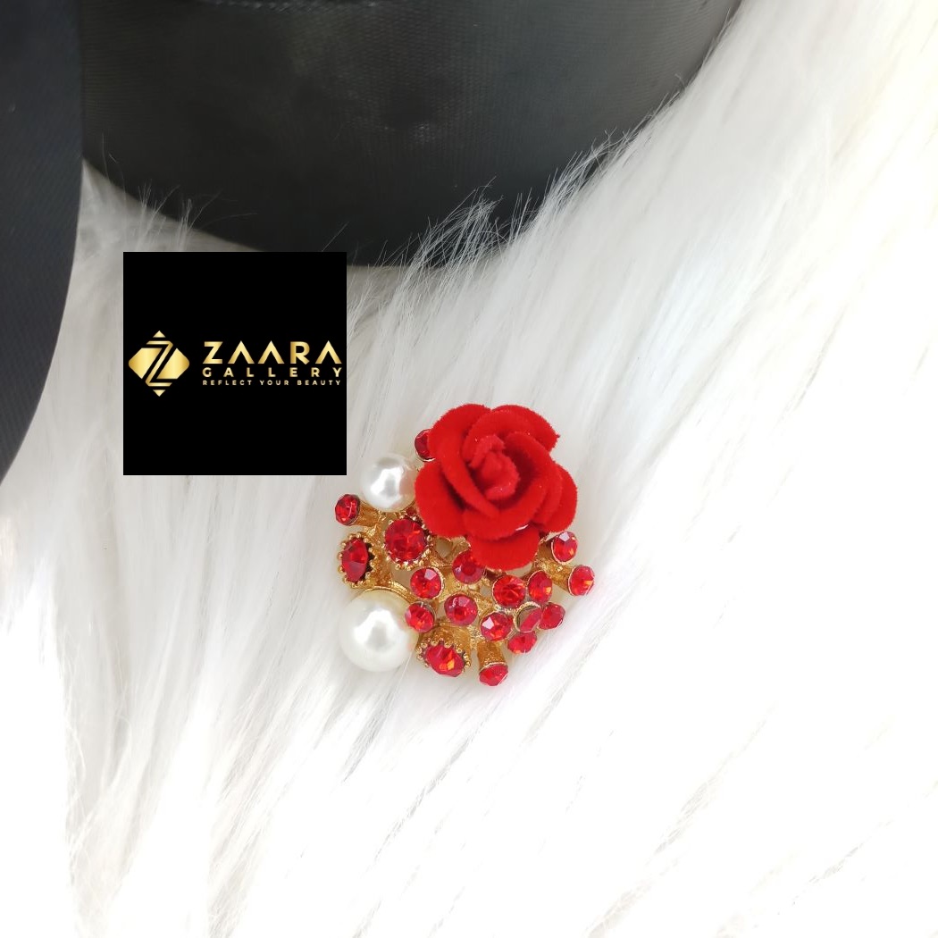 Picture of Stone & Metal Small Flower Brooch /Hijab Pin/ Saree Pin for Women (Imported) Model-BRC1190 - 1 Piece - Brooch - Brooch for Women - হিজাব পিন