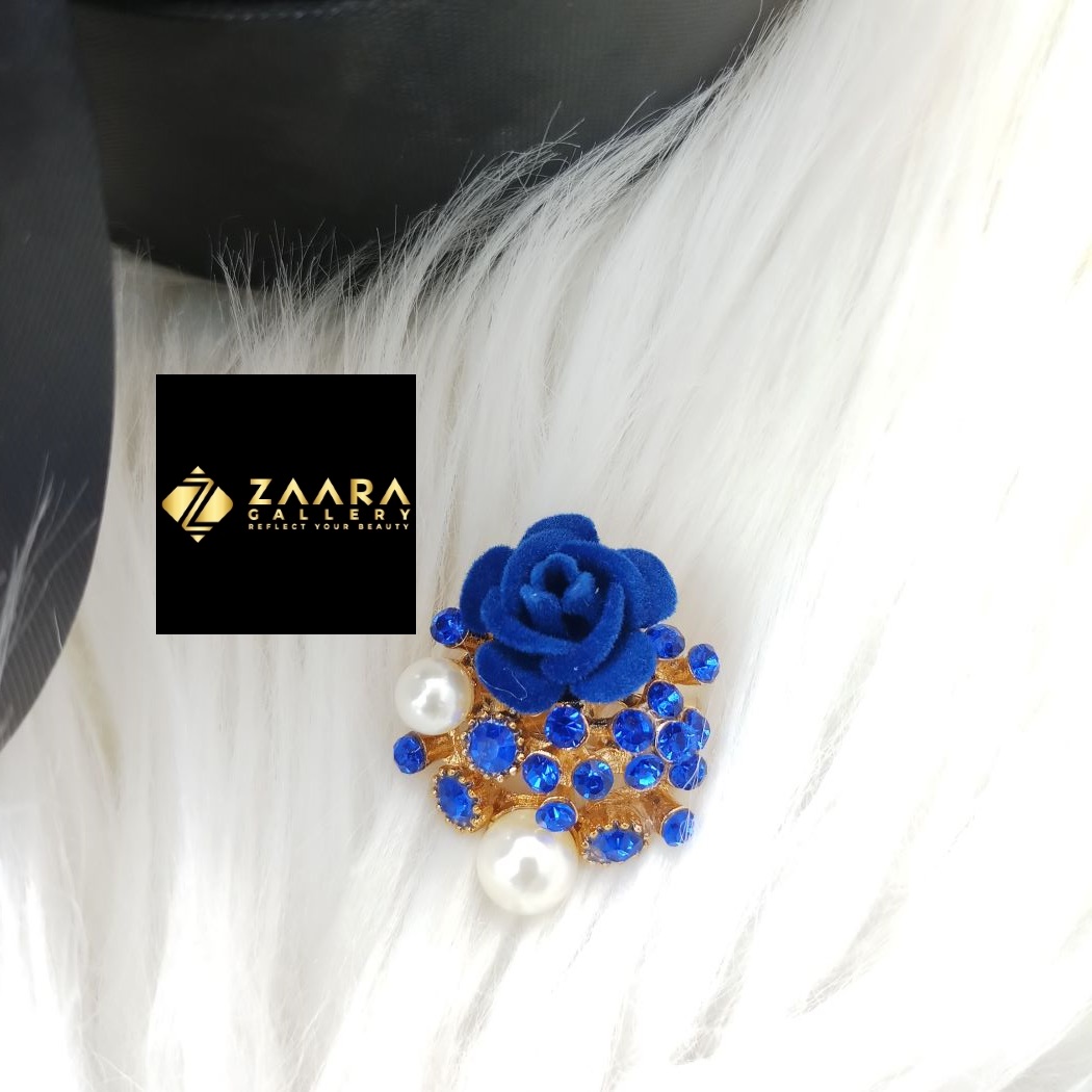 Picture of Stone & Metal Small Flower Brooch /Hijab Pin/ Saree Pin for Women (Imported) Model-BRC1190 - 1 Piece - Brooch - Brooch for Women - হিজাব পিন