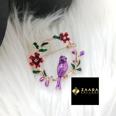 Picture of Metal & Stone  Brooch /Hijab Pin/ Saree Pin for Women (Imported) M-BRC-1189 - 1 Piece - Brooch - Brooch for Women - হিজাব পিন