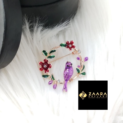 Picture of Metal & Stone  Brooch /Hijab Pin/ Saree Pin for Women (Imported) M-BRC-1189 - 1 Piece - Brooch - Brooch for Women - হিজাব পিন