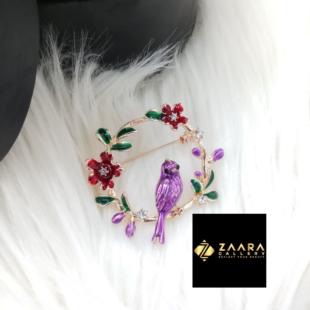 Picture of Metal & Stone  Brooch /Hijab Pin/ Saree Pin for Women (Imported) M-BRC-1189 - 1 Piece - Brooch - Brooch for Women - হিজাব পিন