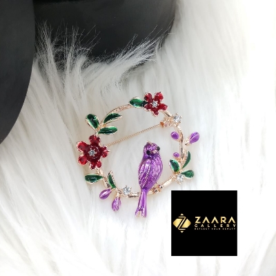 Picture of Metal & Stone  Brooch /Hijab Pin/ Saree Pin for Women (Imported) M-BRC-1189 - 1 Piece - Brooch - Brooch for Women - হিজাব পিন