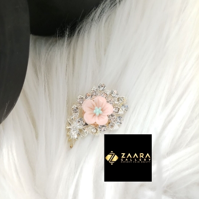 Picture of Stone & Metal Small Flower Antique Brooch /Hijab Pin/ Saree Pin for Women (Imported) M-BRC1192 - 1 Piece - Brooch - Brooch for Women - হিজাব পিন