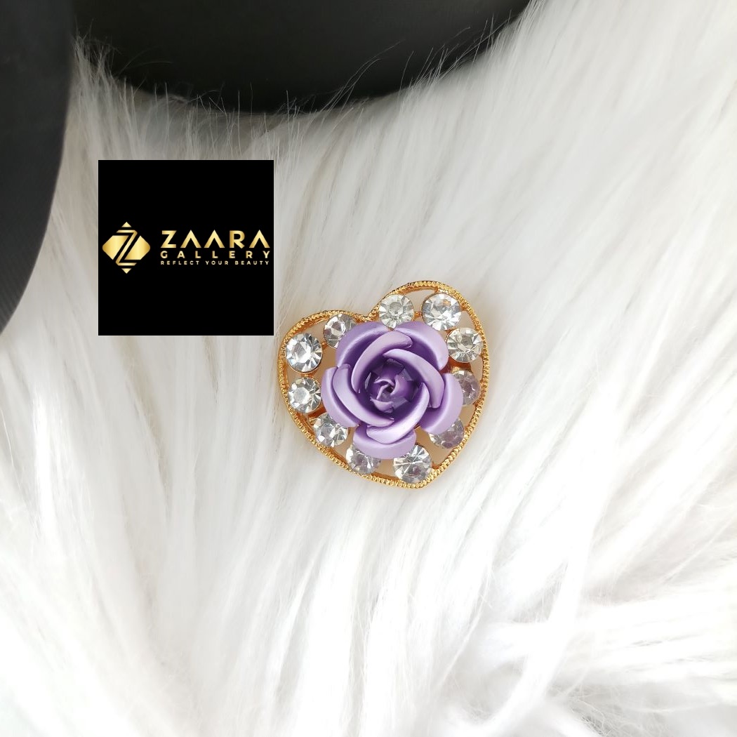 Picture of Stone & Metal Small Flower Brooch /Hijab Pin/ Saree Pin for Women (Imported) M-BRC11923- 1 Piece - Brooch - Brooch for Women - হিজাব পিন