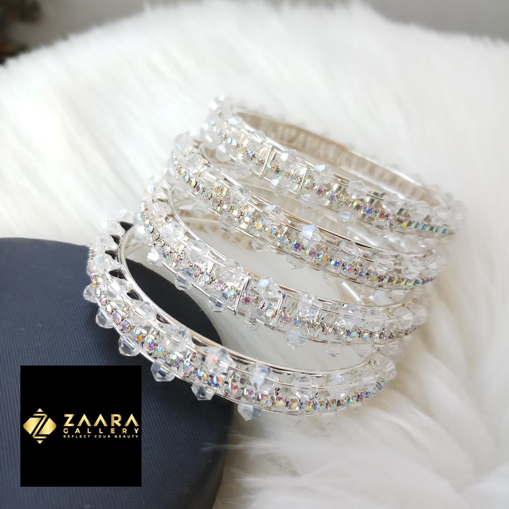 Picture of Stone and Beads Bangles for Women 2 Pieces / 4 Pieces (Imported) - M-BM220 - Bangles