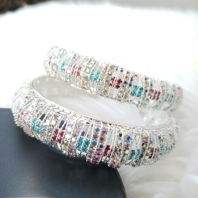 Picture of Stone and Beads Bangles for Women 2 Pieces (Imported) - M-BM222 - Bangles
