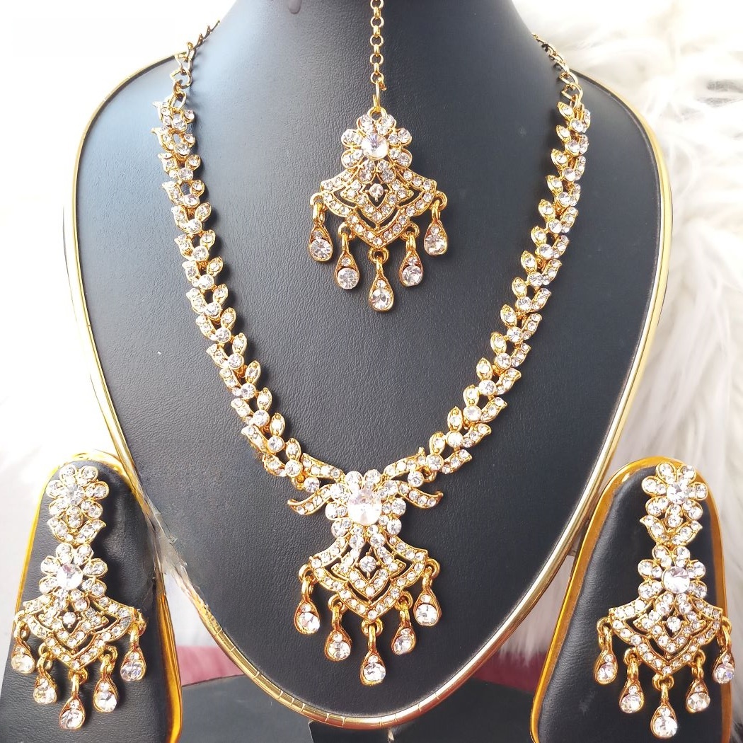 Picture of Wedding /Party Bridal Necklace & Earrings Set for Women (imported) M-A224 - Necklace Set for Women - Necklace Tikli Earrings Set - Jewellery Sets