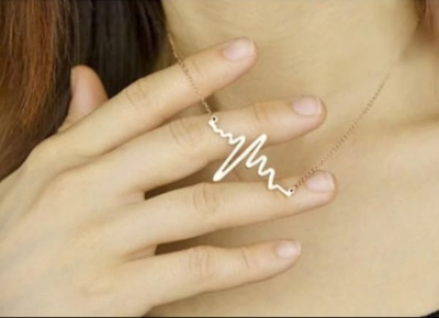 Picture of New Fashion Jewelry Imitation Titanium Steel Gold silver Heart Necklace