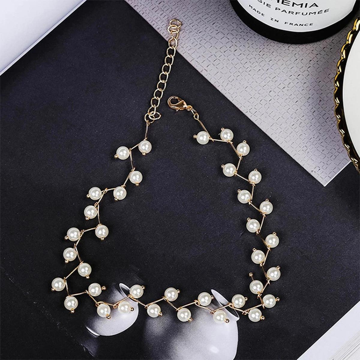 Picture of Japan Korean Summer Graceful Layers Pearl Chokers Necklaces