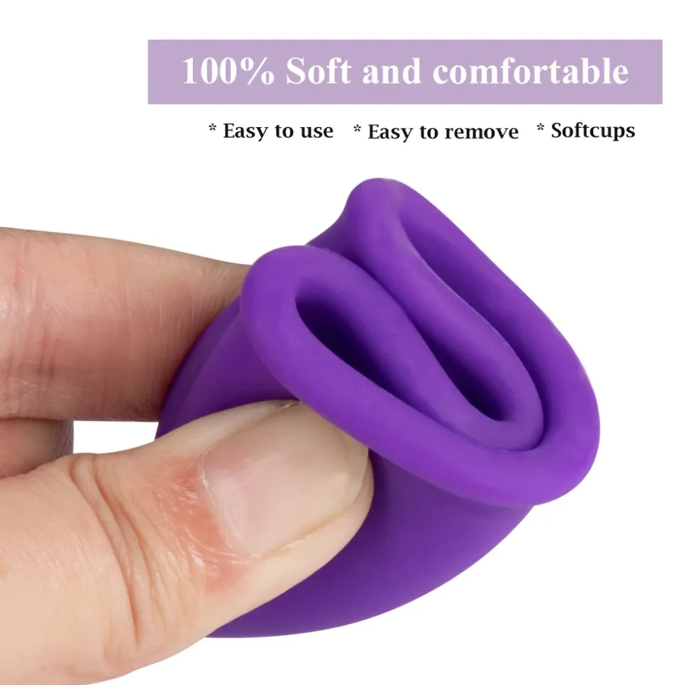 Picture of AEIOU Hypoallergenic Certified Reusable Menstrual Cup for Women | Large Size | Small Size | Pad