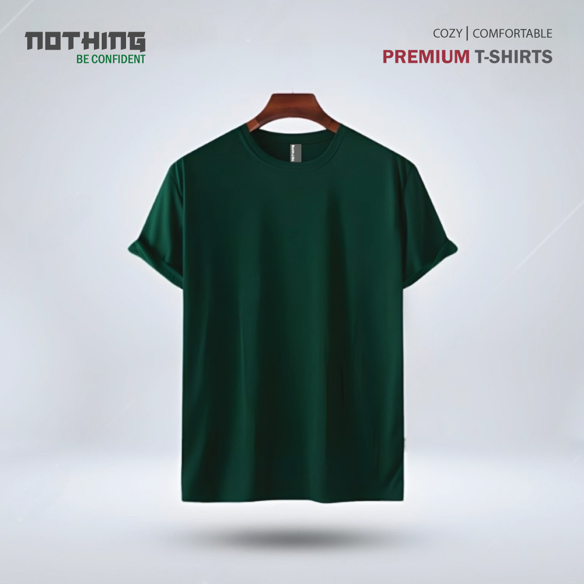 Picture of Mens Premium Chinese Blank Nothing T-shirt - Dark Green