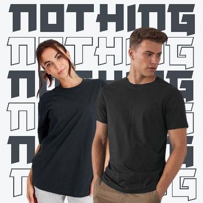 Picture of Mens And Womens Premium Blank Nothing T-shirt - Black color