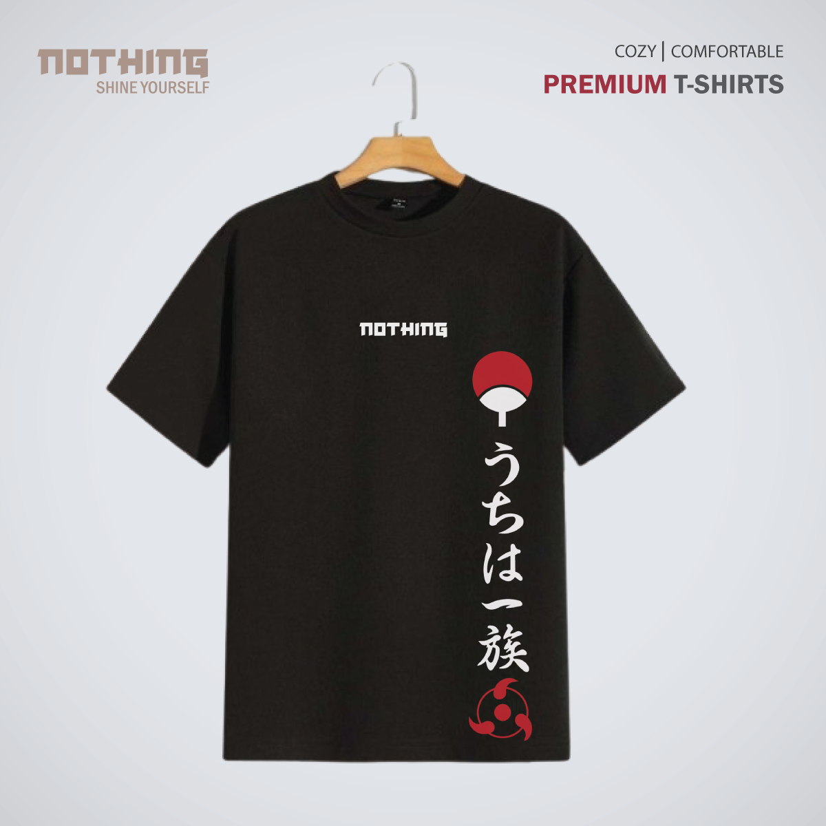 Picture of Japanese Anime Premium Nothing Brand T-Shirt - Black