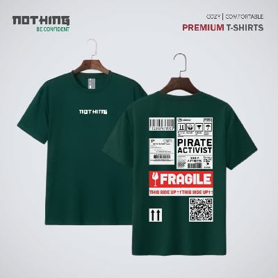 Picture of Japanese Anime Premium Nothing Brand T-Shirt - Dark Green