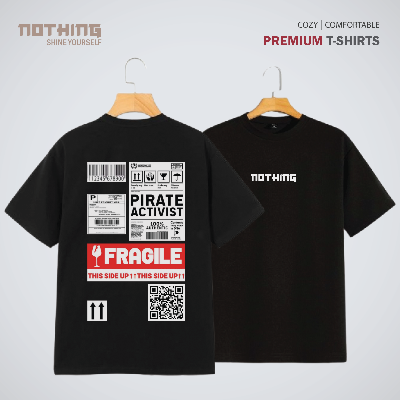 Picture of Japanese Anime Premium Nothing Brand T-Shirt - Black