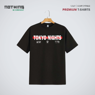 Picture of Japanese Anime Premium Nothing Brand T-Shirt - Black