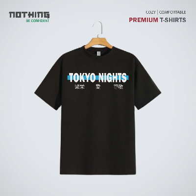 Picture of Japanese Anime Premium Nothing Brand T-Shirt - Black
