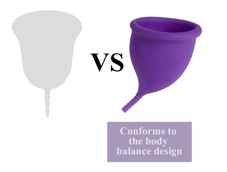 Picture of Aeiou Brand Medical Grade Silicone Case Reusable Transparent Organic Menstrual Cup for Women With Brand Box | Large Size | Small Size | Pad