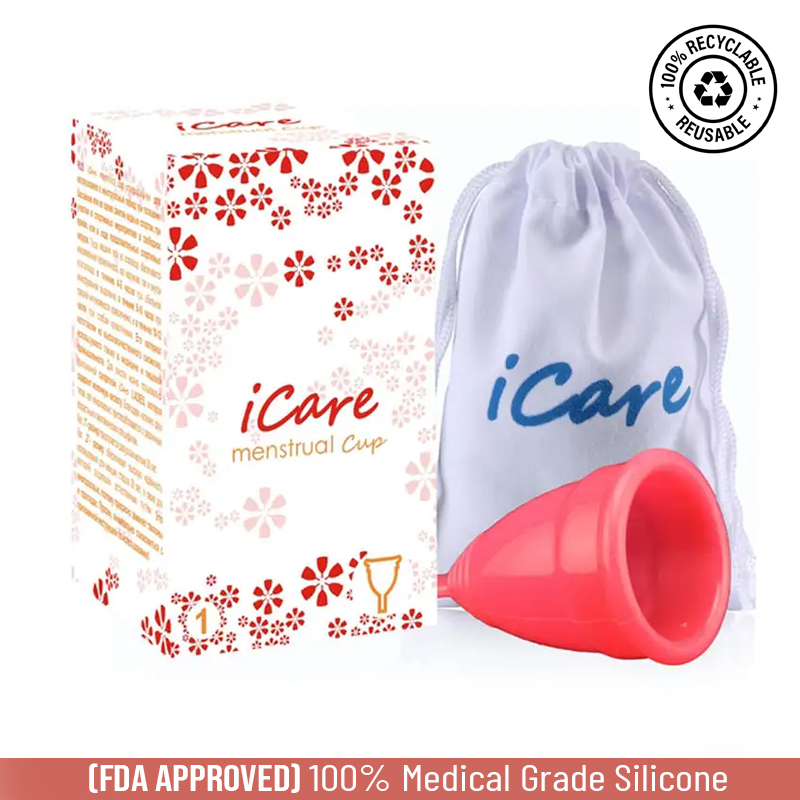 Picture of Brand Medical Grade Silicone Case Reusable Organic Menstrual Cup for Women | 25 ML | Small Size | Pad