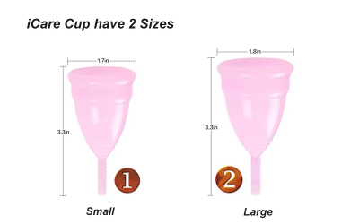 Picture of Brand Medical Grade Silicone Case Reusable Organic Menstrual Cup for Women | 25 ML | Small Size | Pad