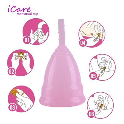 Picture of Brand Medical Grade Silicone Case Reusable Organic Menstrual Cup for Women | 25 ML | Small Size | Pad
