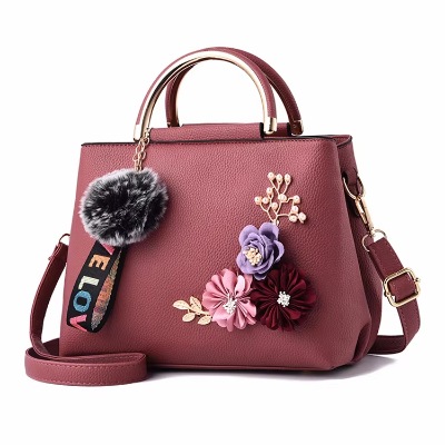 Picture of Professional Large Capacity Office Flower Print Purple Ladies Bag