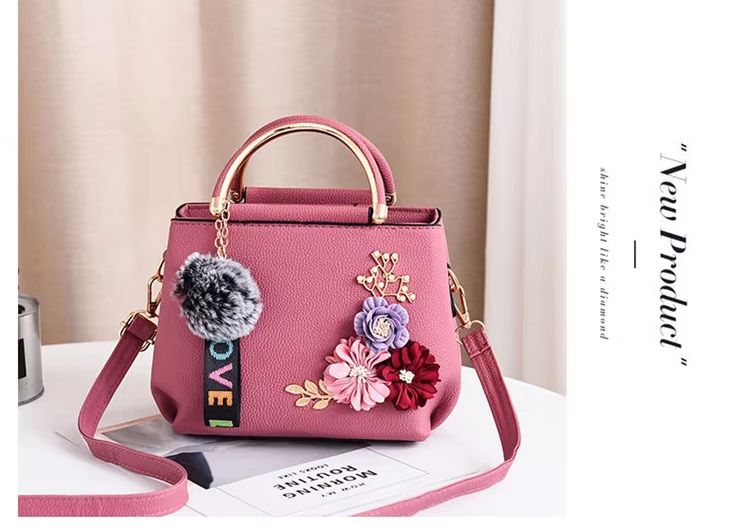 Picture of Professional Large Capacity Office Flower Print Purple Ladies Bag