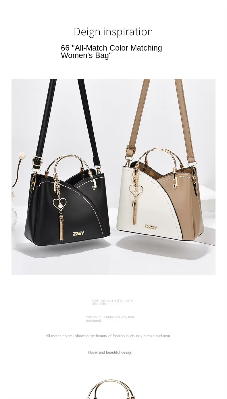 Picture of Women's Trendy K-Style Satchel Crossbody Bag Large Capacity Zip Closure Single Fashionable Bag