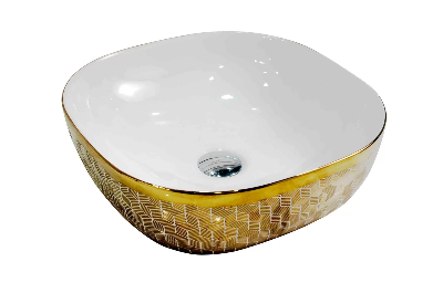 Picture of MARQUIS White-Golden Counter Top Basin C70072