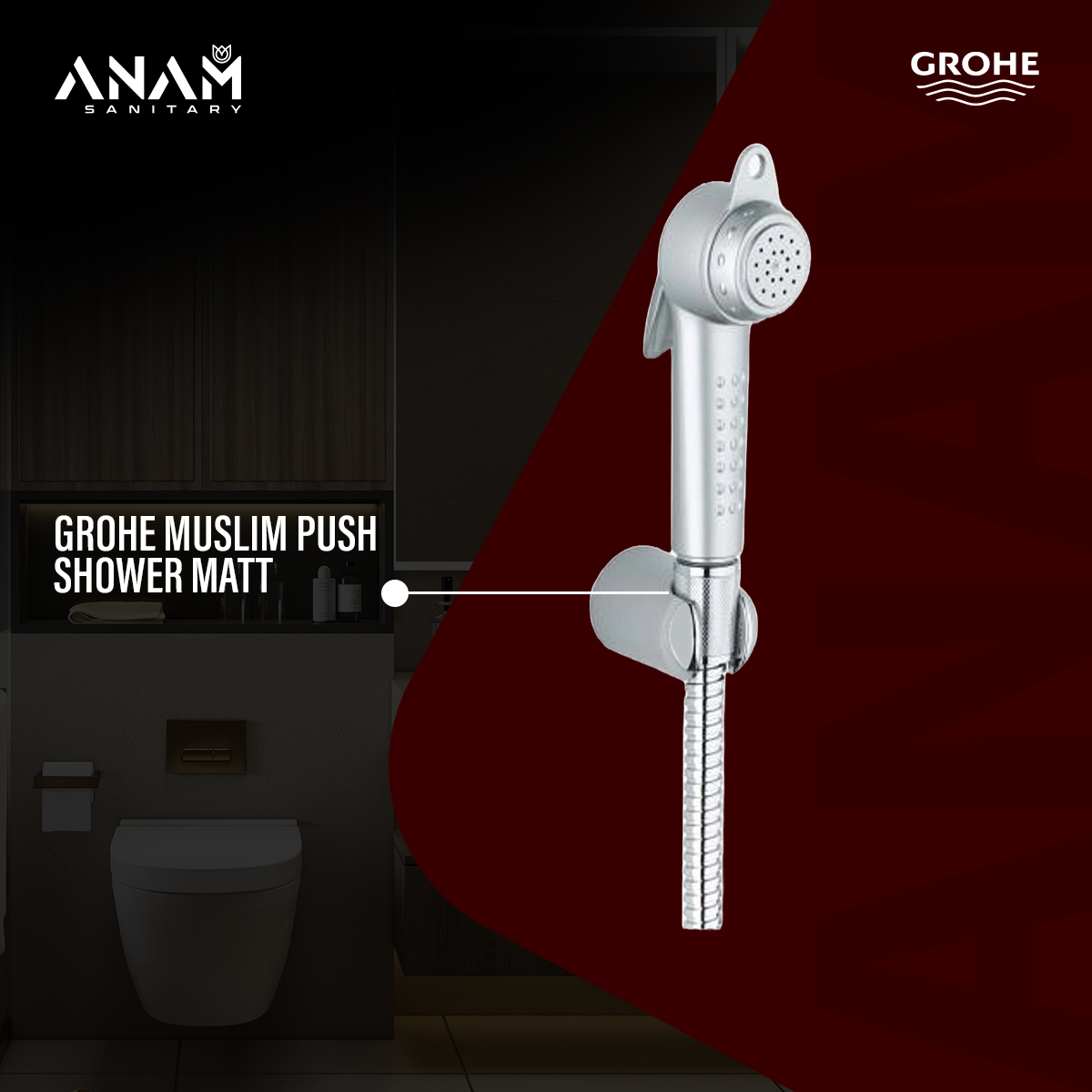 Picture of Grohe Muslim Push Shower Matte Color