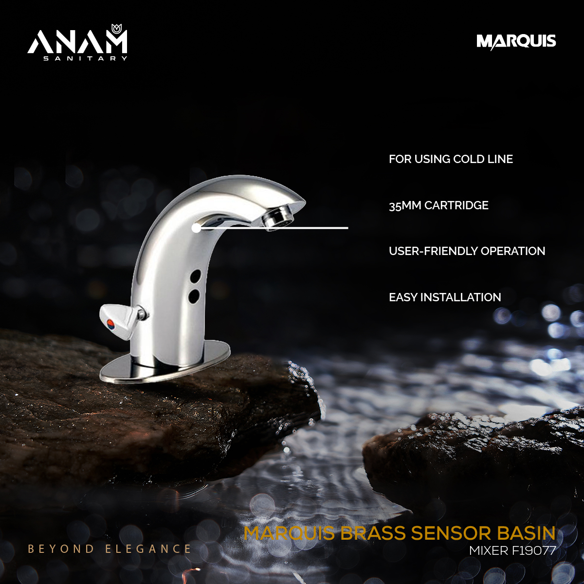 Picture of Marquis Brass Sensor Basin Mixer F19077