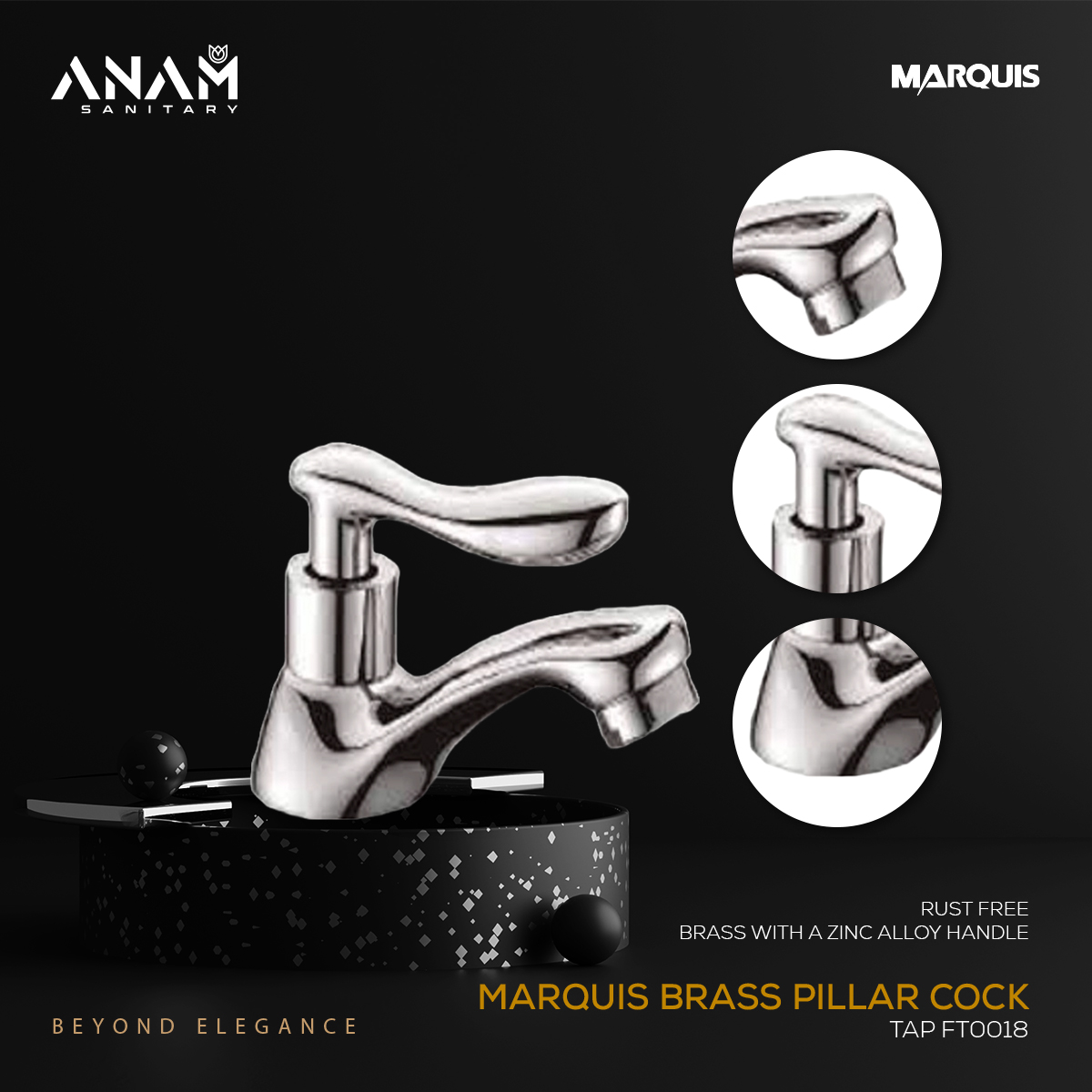 Picture of Marquis Brass Pillar Cock Tap FT0018