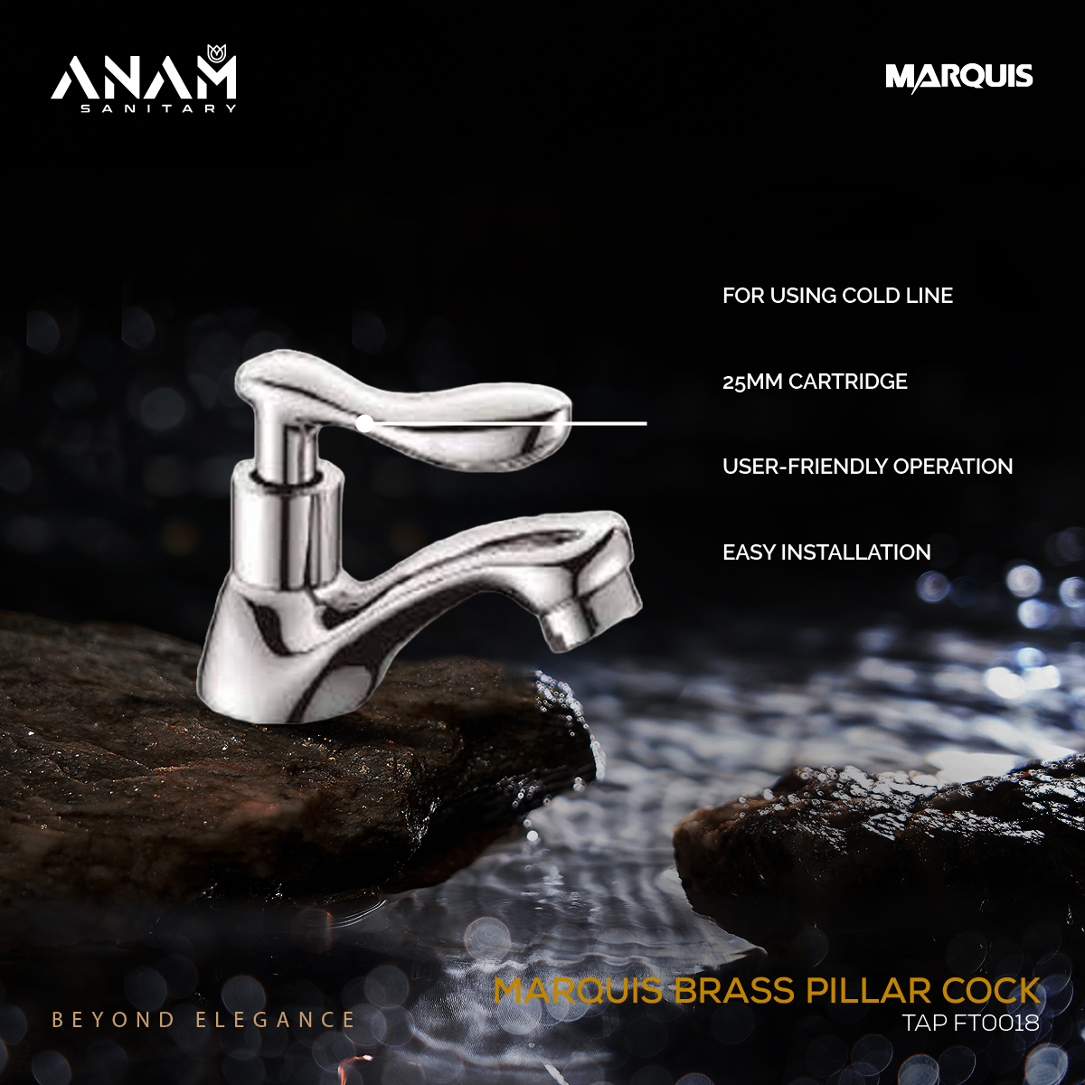 Picture of Marquis Brass Pillar Cock Tap FT0018