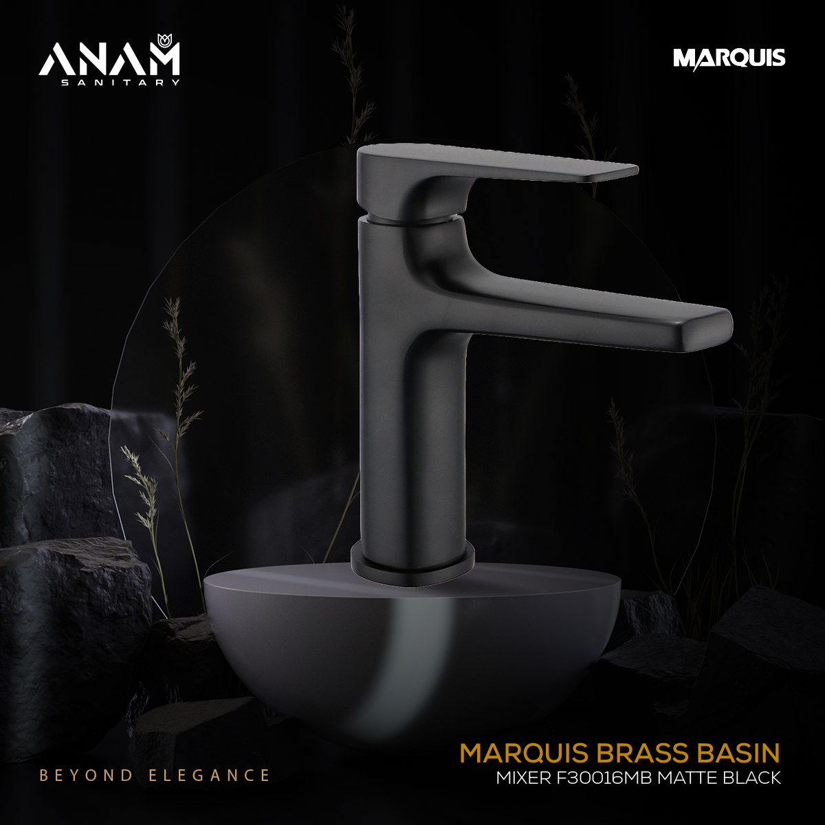 Picture of Marquis Brass Basin Mixer F30016MB Matte Black
