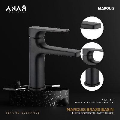 Picture of Marquis Brass Basin Mixer F30016MB Matte Black