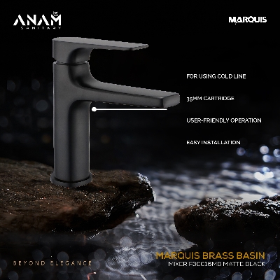 Picture of Marquis Brass Basin Mixer F30016MB Matte Black