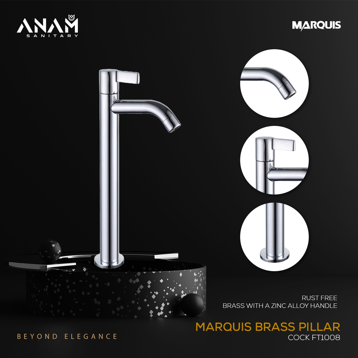 Picture of Marquis Brass High Pillar Cock - FT1008