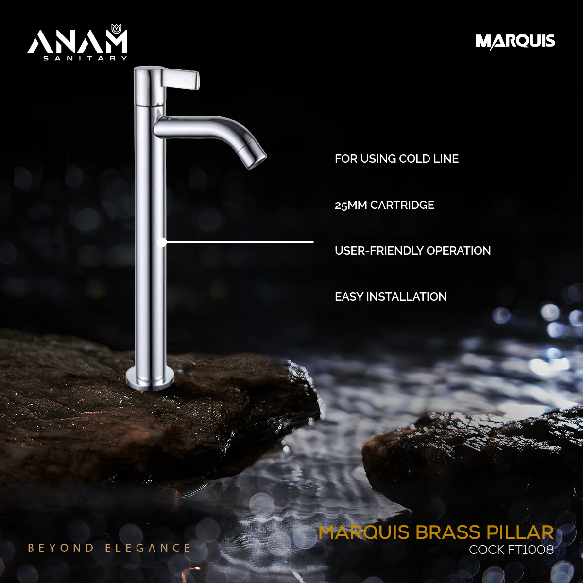 Picture of Marquis Brass High Pillar Cock - FT1008