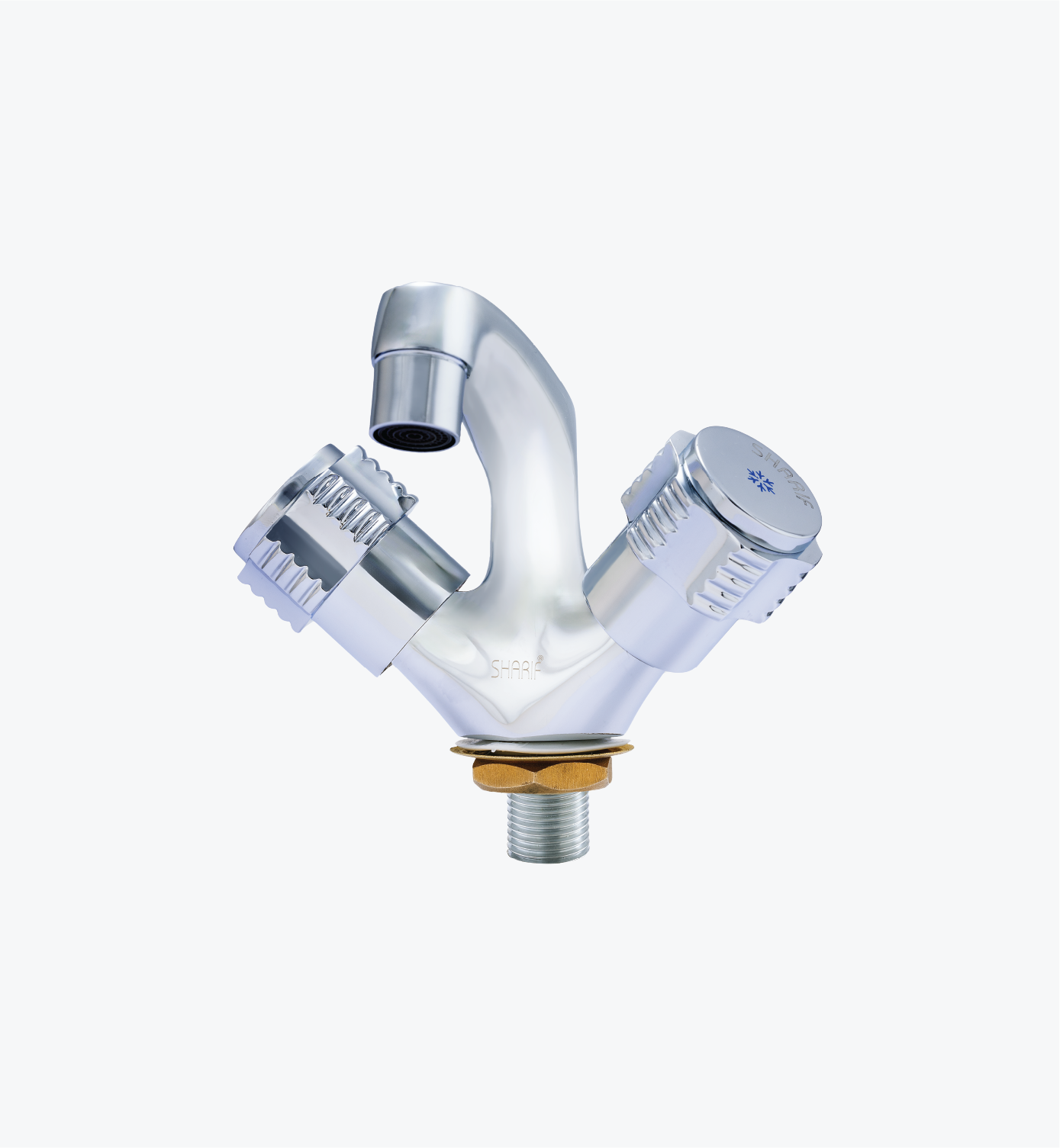 Picture of SHARIF Metal Brass Two Handles Basin Mixer (FIxed) for Toilet 9219